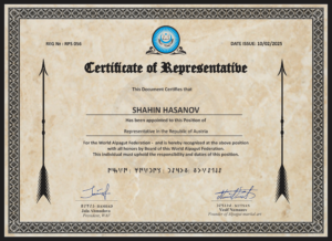 Austria Representative Certificate 56